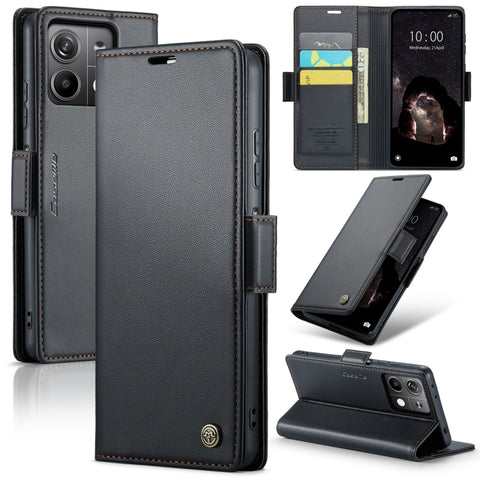 CaseMe 023 Butterfly Buckle Litchi Texture RFID Anti-theft Leather Phone Case, For Xiaomi Redmi Note 13 5G, For Xiaomi Redmi Note 13 Pro+ 5G, For Xiaomi Redmi Note 13 Pro 5G, For Xiaomi Redmi 12 4G／12 5G／Note 12R／POCO M6 Pro 5G, For Xiaomi 13T/13T Pro ...