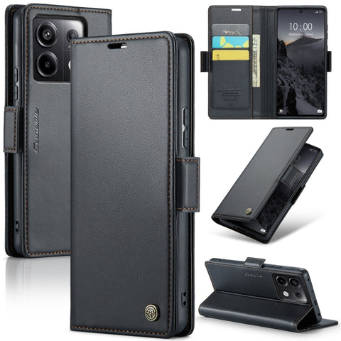 CaseMe 023 Butterfly Buckle Litchi Texture RFID Anti-theft Leather Phone Case, For Xiaomi Redmi Note 13 5G, For Xiaomi Redmi Note 13 Pro+ 5G, For Xiaomi Redmi Note 13 Pro 5G, For Xiaomi Redmi 12 4G／12 5G／Note 12R／POCO M6 Pro 5G, For Xiaomi 13T/13T Pro ...