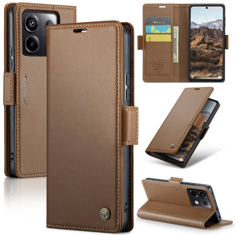 CaseMe 023 Butterfly Buckle Litchi Texture RFID Anti-theft Leather Phone Case, For Xiaomi Redmi Note 13 5G, For Xiaomi Redmi Note 13 Pro+ 5G, For Xiaomi Redmi Note 13 Pro 5G, For Xiaomi Redmi 12 4G／12 5G／Note 12R／POCO M6 Pro 5G, For Xiaomi 13T/13T Pro ...
