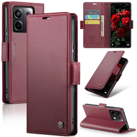 CaseMe 023 Butterfly Buckle Litchi Texture RFID Anti-theft Leather Phone Case, For Xiaomi Redmi Note 13 5G, For Xiaomi Redmi Note 13 Pro+ 5G, For Xiaomi Redmi Note 13 Pro 5G, For Xiaomi Redmi 12 4G／12 5G／Note 12R／POCO M6 Pro 5G, For Xiaomi 13T/13T Pro ...