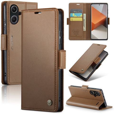 CaseMe 023 Butterfly Buckle Litchi Texture RFID Anti-theft Leather Phone Case, For Xiaomi Redmi Note 13 5G, For Xiaomi Redmi Note 13 Pro+ 5G, For Xiaomi Redmi Note 13 Pro 5G, For Xiaomi Redmi 12 4G／12 5G／Note 12R／POCO M6 Pro 5G, For Xiaomi 13T/13T Pro ...