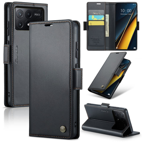 CaseMe 023 Butterfly Buckle Litchi Texture RFID Anti-theft Leather Phone Case, For Xiaomi Redmi Note 13 Pro 4G, For Xiaomi Redmi Note 13 4G, For Xiaomi Redmi 13C 4G / 13C 5G, For Xiaomi Poco C65 4G, For Xiaomi Poco X6 Pro 5G/Redmi K70E 5G              ...