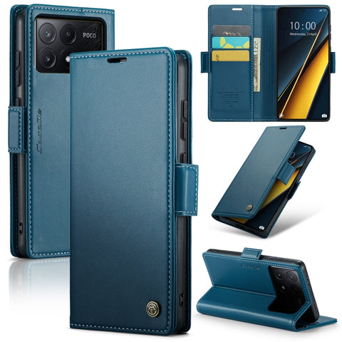 CaseMe 023 Butterfly Buckle Litchi Texture RFID Anti-theft Leather Phone Case, For Xiaomi Redmi Note 13 Pro 4G, For Xiaomi Redmi Note 13 4G, For Xiaomi Redmi 13C 4G / 13C 5G, For Xiaomi Poco C65 4G, For Xiaomi Poco X6 Pro 5G/Redmi K70E 5G              ...