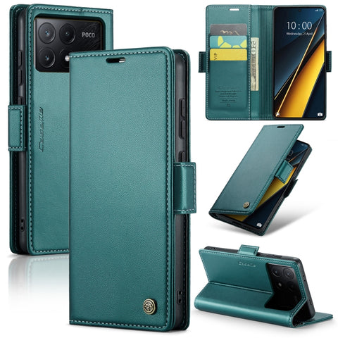 CaseMe 023 Butterfly Buckle Litchi Texture RFID Anti-theft Leather Phone Case, For Xiaomi Redmi Note 13 Pro 4G, For Xiaomi Redmi Note 13 4G, For Xiaomi Redmi 13C 4G / 13C 5G, For Xiaomi Poco C65 4G, For Xiaomi Poco X6 Pro 5G/Redmi K70E 5G              ...
