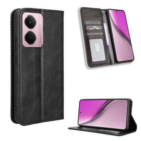 Magnetic Buckle Retro Texture Leather Phone Case, For Realme P4 Pro 5G, For Realme P4 5G, For Realme 15T 5G, For Realme C71 4G India / Note 70T 4G, For Realme 15 5G / 15 Pro 5G, For Realme 15 SEA, For Realme C71 4G, For Realme GT 7 5G                  ...
