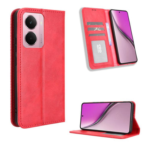 Magnetic Buckle Retro Texture Leather Phone Case, For Realme P4 Pro 5G, For Realme P4 5G, For Realme 15T 5G, For Realme C71 4G India / Note 70T 4G, For Realme 15 5G / 15 Pro 5G, For Realme 15 SEA, For Realme C71 4G, For Realme GT 7 5G                  ...