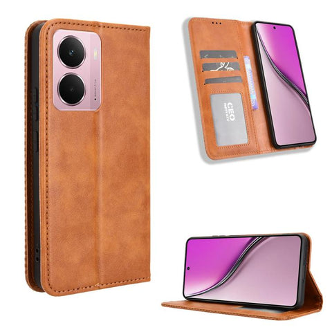 Magnetic Buckle Retro Texture Leather Phone Case, For Realme P4 Pro 5G, For Realme P4 5G, For Realme 15T 5G, For Realme C71 4G India / Note 70T 4G, For Realme 15 5G / 15 Pro 5G, For Realme 15 SEA, For Realme C71 4G, For Realme GT 7 5G                  ...