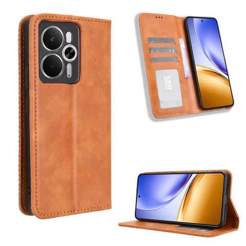 Magnetic Buckle Retro Texture Leather Phone Case, For Realme P4 Pro 5G, For Realme P4 5G, For Realme 15T 5G, For Realme C71 4G India / Note 70T 4G, For Realme 15 5G / 15 Pro 5G, For Realme 15 SEA, For Realme C71 4G, For Realme GT 7 5G                  ...