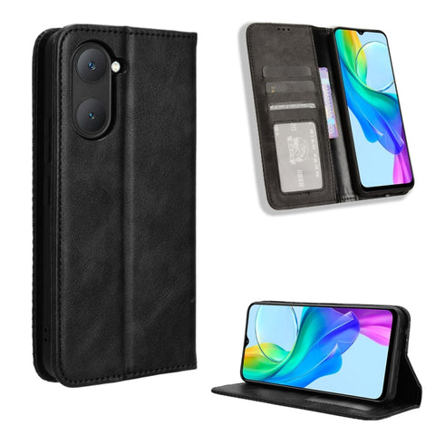 Magnetic Buckle Retro Texture Leather Phone Case, For vivo T3 Pro 5G / iQOO Z9S Pro 5G, For vivo V30e 5G / V40 Lite 5G, For vivo Y58 5G, For vivo S19 Pro 5G / V40 5G, For vivo S19 5G, For vivo Y28 4G, For vivo X100 Ultra 5G, For vivo Y38 5G / Y200i 5G ...