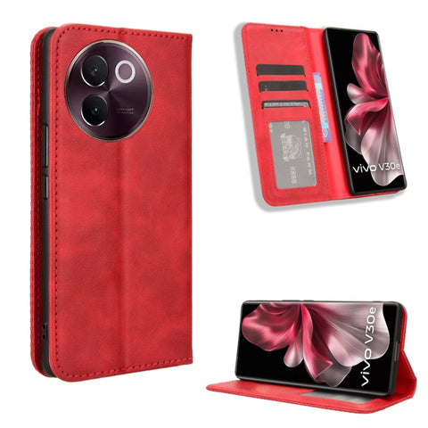 Magnetic Buckle Retro Texture Leather Phone Case, For vivo T3 Pro 5G / iQOO Z9S Pro 5G, For vivo V30e 5G / V40 Lite 5G, For vivo Y58 5G, For vivo S19 Pro 5G / V40 5G, For vivo S19 5G, For vivo Y28 4G, For vivo X100 Ultra 5G, For vivo Y38 5G / Y200i 5G ...