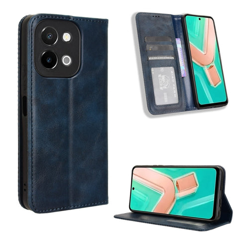 Magnetic Buckle Retro Texture Leather Phone Case, For vivo T3 Pro 5G / iQOO Z9S Pro 5G, For vivo V30e 5G / V40 Lite 5G, For vivo Y58 5G, For vivo S19 Pro 5G / V40 5G, For vivo S19 5G, For vivo Y28 4G, For vivo X100 Ultra 5G, For vivo Y38 5G / Y200i 5G ...