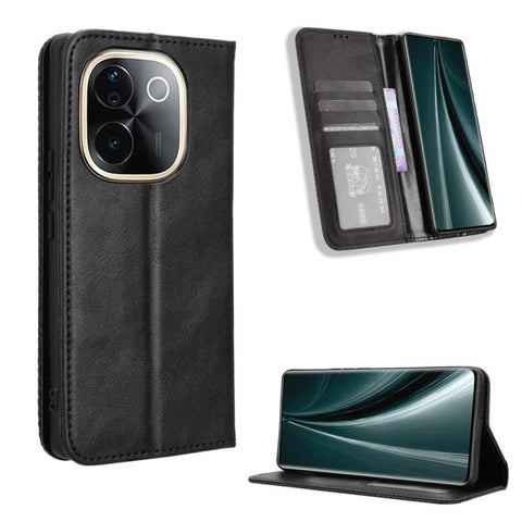 Magnetic Buckle Retro Texture Leather Phone Case, For vivo T3 Pro 5G / iQOO Z9S Pro 5G, For vivo V30e 5G / V40 Lite 5G, For vivo Y58 5G, For vivo S19 Pro 5G / V40 5G, For vivo S19 5G, For vivo Y28 4G, For vivo X100 Ultra 5G, For vivo Y38 5G / Y200i 5G ...