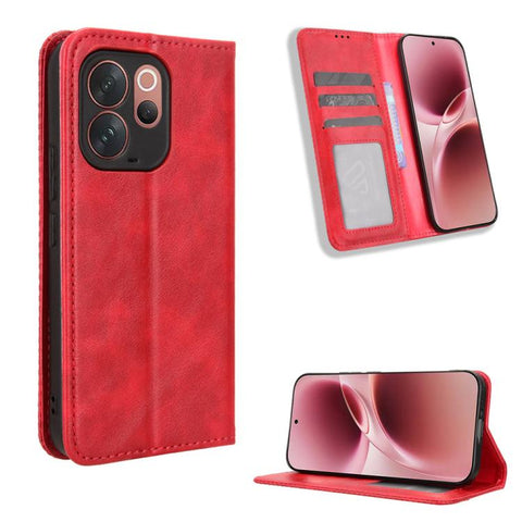 Magnetic Buckle Retro Texture Leather Phone Case, For vivo V80 Lite / iQOO Z11S 5G, For vivo S2 5G / V80 Lite IN/PK, For vivo T5e 4G, For vivo X300 E 5G, For vivo S50 Pro mini / X300 FE 5G Russia, For vivo Y600 Pro 5G, For vivo T5 Pro 5G / iQOO Z11 5G ...