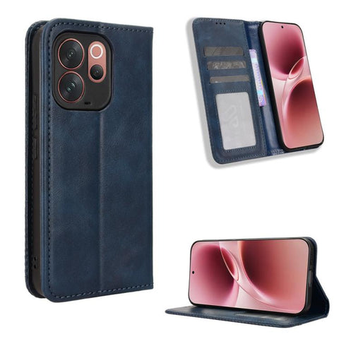 Magnetic Buckle Retro Texture Leather Phone Case, For vivo V80 Lite / iQOO Z11S 5G, For vivo S2 5G / V80 Lite IN/PK, For vivo T5e 4G, For vivo X300 E 5G, For vivo S50 Pro mini / X300 FE 5G Russia, For vivo Y600 Pro 5G, For vivo T5 Pro 5G / iQOO Z11 5G ...