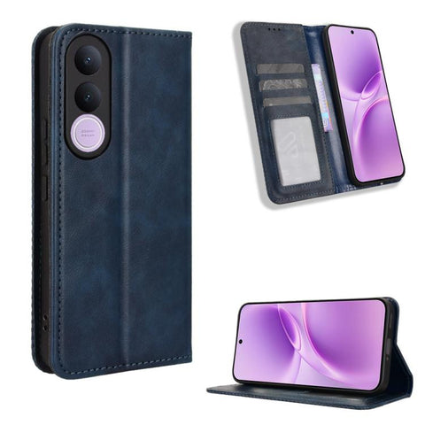 Magnetic Buckle Retro Texture Leather Phone Case, For vivo V80 Lite / iQOO Z11S 5G, For vivo S2 5G / V80 Lite IN/PK, For vivo T5e 4G, For vivo X300 E 5G, For vivo S50 Pro mini / X300 FE 5G Russia, For vivo Y600 Pro 5G, For vivo T5 Pro 5G / iQOO Z11 5G ...