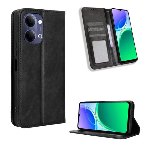Magnetic Buckle Retro Texture Leather Phone Case, For vivo V80 Lite / iQOO Z11S 5G, For vivo S2 5G / V80 Lite IN/PK, For vivo T5e 4G, For vivo X300 E 5G, For vivo S50 Pro mini / X300 FE 5G Russia, For vivo Y600 Pro 5G, For vivo T5 Pro 5G / iQOO Z11 5G ...