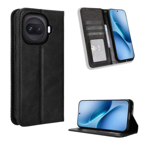 Magnetic Buckle Retro Texture Leather Phone Case, For vivo V80 Lite / iQOO Z11S 5G, For vivo S2 5G / V80 Lite IN/PK, For vivo T5e 4G, For vivo X300 E 5G, For vivo S50 Pro mini / X300 FE 5G Russia, For vivo Y600 Pro 5G, For vivo T5 Pro 5G / iQOO Z11 5G ...