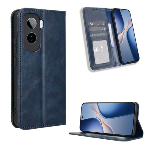 Magnetic Buckle Retro Texture Leather Phone Case, For vivo V80 Lite / iQOO Z11S 5G, For vivo S2 5G / V80 Lite IN/PK, For vivo T5e 4G, For vivo X300 E 5G, For vivo S50 Pro mini / X300 FE 5G Russia, For vivo Y600 Pro 5G, For vivo T5 Pro 5G / iQOO Z11 5G ...