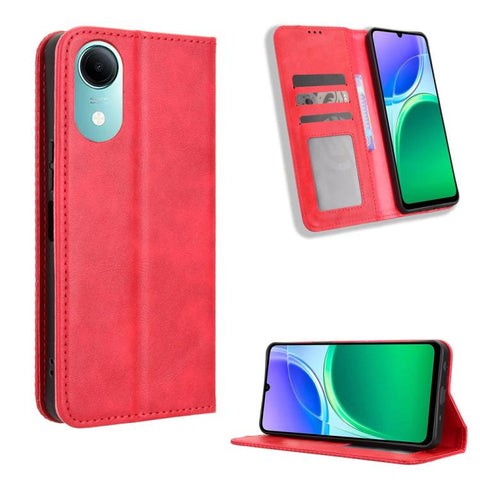 Magnetic Buckle Retro Texture Leather Phone Case, For vivo V80 Lite / iQOO Z11S 5G, For vivo S2 5G / V80 Lite IN/PK, For vivo T5e 4G, For vivo X300 E 5G, For vivo S50 Pro mini / X300 FE 5G Russia, For vivo Y600 Pro 5G, For vivo T5 Pro 5G / iQOO Z11 5G ...