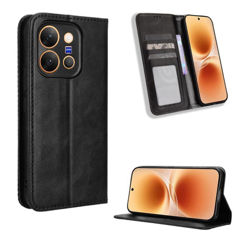 Magnetic Buckle Retro Texture Leather Phone Case, For vivo V80 Lite / iQOO Z11S 5G, For vivo S2 5G / V80 Lite IN/PK, For vivo T5e 4G, For vivo X300 E 5G, For vivo S50 Pro mini / X300 FE 5G Russia, For vivo Y600 Pro 5G, For vivo T5 Pro 5G / iQOO Z11 5G ...
