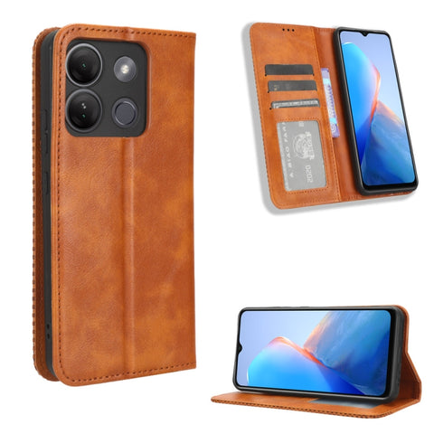 Magnetic Buckle Retro Texture Leather Phone Case, For Infinix GT 10 Pro, For Infinix Hot 30 5G X6832, For Infinix Smart 7 Plus, For Infinix Note 30 5G, For Infinix Smart 7 HD X6516, For Infinix Note 30i, For Infinix Note 30 Pro, For Infinix Note 30 4G ...