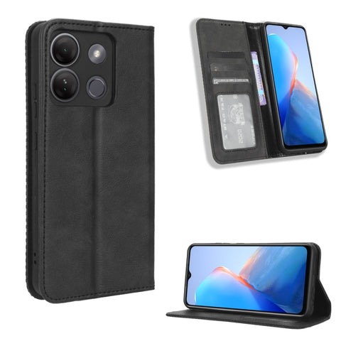 Magnetic Buckle Retro Texture Leather Phone Case, For Infinix GT 10 Pro, For Infinix Hot 30 5G X6832, For Infinix Smart 7 Plus, For Infinix Note 30 5G, For Infinix Smart 7 HD X6516, For Infinix Note 30i, For Infinix Note 30 Pro, For Infinix Note 30 4G ...