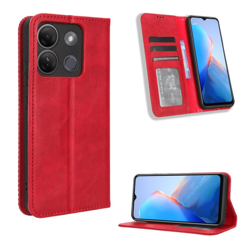 Magnetic Buckle Retro Texture Leather Phone Case, For Infinix GT 10 Pro, For Infinix Hot 30 5G X6832, For Infinix Smart 7 Plus, For Infinix Note 30 5G, For Infinix Smart 7 HD X6516, For Infinix Note 30i, For Infinix Note 30 Pro, For Infinix Note 30 4G ...