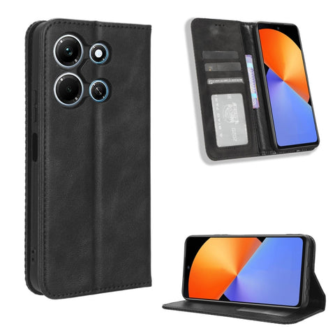 Magnetic Buckle Retro Texture Leather Phone Case, For Infinix GT 10 Pro, For Infinix Hot 30 5G X6832, For Infinix Smart 7 Plus, For Infinix Note 30 5G, For Infinix Smart 7 HD X6516, For Infinix Note 30i, For Infinix Note 30 Pro, For Infinix Note 30 4G ...