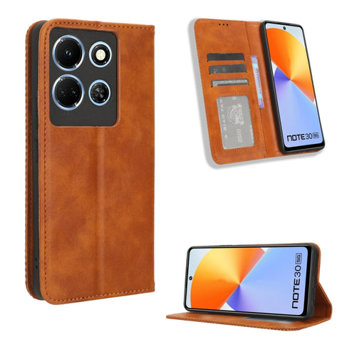 Magnetic Buckle Retro Texture Leather Phone Case, For Infinix GT 10 Pro, For Infinix Hot 30 5G X6832, For Infinix Smart 7 Plus, For Infinix Note 30 5G, For Infinix Smart 7 HD X6516, For Infinix Note 30i, For Infinix Note 30 Pro, For Infinix Note 30 4G ...