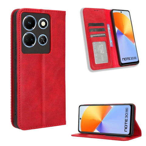 Magnetic Buckle Retro Texture Leather Phone Case, For Infinix GT 10 Pro, For Infinix Hot 30 5G X6832, For Infinix Smart 7 Plus, For Infinix Note 30 5G, For Infinix Smart 7 HD X6516, For Infinix Note 30i, For Infinix Note 30 Pro, For Infinix Note 30 4G ...