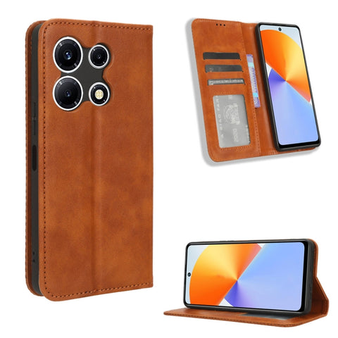 Magnetic Buckle Retro Texture Leather Phone Case, For Infinix GT 10 Pro, For Infinix Hot 30 5G X6832, For Infinix Smart 7 Plus, For Infinix Note 30 5G, For Infinix Smart 7 HD X6516, For Infinix Note 30i, For Infinix Note 30 Pro, For Infinix Note 30 4G ...