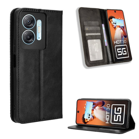 Magnetic Buckle Retro Texture Leather Phone Case, For Infinix GT 10 Pro, For Infinix Hot 30 5G X6832, For Infinix Smart 7 Plus, For Infinix Note 30 5G, For Infinix Smart 7 HD X6516, For Infinix Note 30i, For Infinix Note 30 Pro, For Infinix Note 30 4G ...