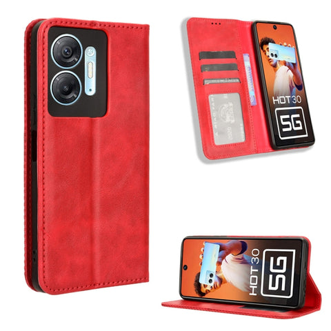 Magnetic Buckle Retro Texture Leather Phone Case, For Infinix GT 10 Pro, For Infinix Hot 30 5G X6832, For Infinix Smart 7 Plus, For Infinix Note 30 5G, For Infinix Smart 7 HD X6516, For Infinix Note 30i, For Infinix Note 30 Pro, For Infinix Note 30 4G ...