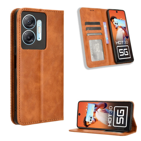 Magnetic Buckle Retro Texture Leather Phone Case, For Infinix GT 10 Pro, For Infinix Hot 30 5G X6832, For Infinix Smart 7 Plus, For Infinix Note 30 5G, For Infinix Smart 7 HD X6516, For Infinix Note 30i, For Infinix Note 30 Pro, For Infinix Note 30 4G ...