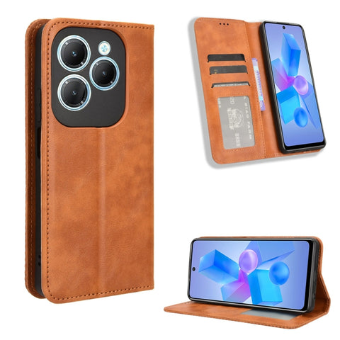 Magnetic Buckle Retro Texture Leather Phone Case, For Infinix Zero 40 4G, For Infinix Note 40X 5G X6838, For Infinix Note 40 5G X6852, For Infinix GT 20 Pro 5G X6871, For Infinix Note 40 Pro 4G, For Infinix Note 40 Pro 5G, For Infinix Note 40 4G       ...