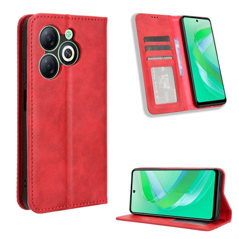 Magnetic Buckle Retro Texture Leather Phone Case, For Infinix Zero 40 4G, For Infinix Note 40X 5G X6838, For Infinix Note 40 5G X6852, For Infinix GT 20 Pro 5G X6871, For Infinix Note 40 Pro 4G, For Infinix Note 40 Pro 5G, For Infinix Note 40 4G       ...