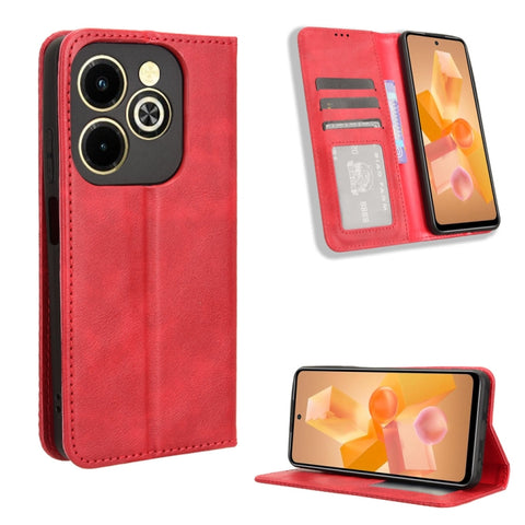Magnetic Buckle Retro Texture Leather Phone Case, For Infinix Zero 40 4G, For Infinix Note 40X 5G X6838, For Infinix Note 40 5G X6852, For Infinix GT 20 Pro 5G X6871, For Infinix Note 40 Pro 4G, For Infinix Note 40 Pro 5G, For Infinix Note 40 4G       ...