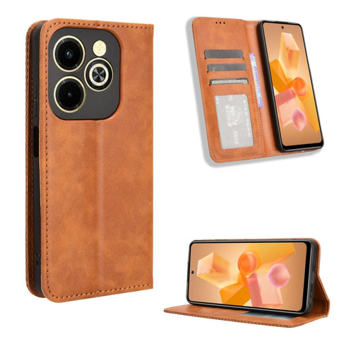 Magnetic Buckle Retro Texture Leather Phone Case, For Infinix Zero 40 4G, For Infinix Note 40X 5G X6838, For Infinix Note 40 5G X6852, For Infinix GT 20 Pro 5G X6871, For Infinix Note 40 Pro 4G, For Infinix Note 40 Pro 5G, For Infinix Note 40 4G       ...