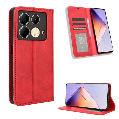 Magnetic Buckle Retro Texture Leather Phone Case, For Infinix Zero 40 4G, For Infinix Note 40X 5G X6838, For Infinix Note 40 5G X6852, For Infinix GT 20 Pro 5G X6871, For Infinix Note 40 Pro 4G, For Infinix Note 40 Pro 5G, For Infinix Note 40 4G       ...