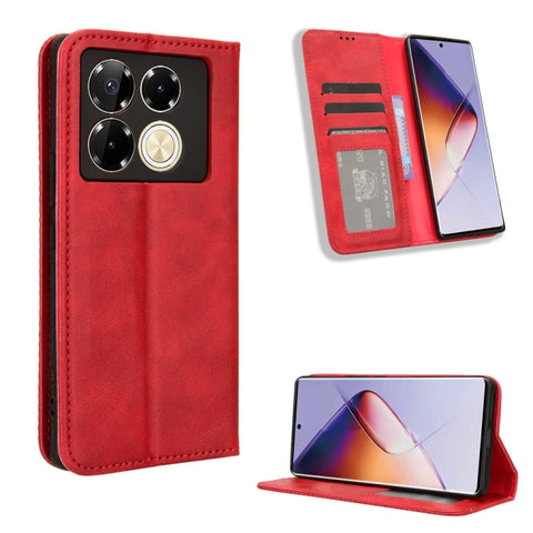 Magnetic Buckle Retro Texture Leather Phone Case, For Infinix Zero 40 4G, For Infinix Note 40X 5G X6838, For Infinix Note 40 5G X6852, For Infinix GT 20 Pro 5G X6871, For Infinix Note 40 Pro 4G, For Infinix Note 40 Pro 5G, For Infinix Note 40 4G       ...