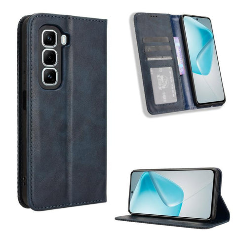 Magnetic Buckle Retro Texture Leather Phone Case, For Infinix Smart 10 / Tecno Pop 10 4G, For Infinix GT 30 Pro 5G, For Infinix Note 50s 5G, For Infinix Note 50x 5G, For Infinix Note 50 Pro+, For Infinix Note 50 4G / Note 50 Pro 4G                     ...