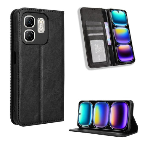 Magnetic Buckle Retro Texture Leather Phone Case, For Infinix Smart 10 / Tecno Pop 10 4G, For Infinix GT 30 Pro 5G, For Infinix Note 50s 5G, For Infinix Note 50x 5G, For Infinix Note 50 Pro+, For Infinix Note 50 4G / Note 50 Pro 4G                     ...