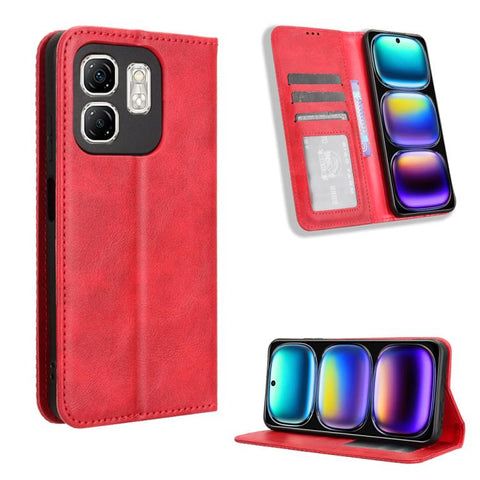 Magnetic Buckle Retro Texture Leather Phone Case, For Infinix Smart 10 / Tecno Pop 10 4G, For Infinix GT 30 Pro 5G, For Infinix Note 50s 5G, For Infinix Note 50x 5G, For Infinix Note 50 Pro+, For Infinix Note 50 4G / Note 50 Pro 4G                     ...