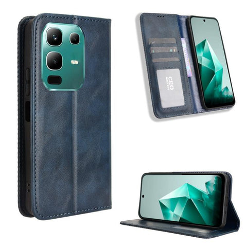 Magnetic Buckle Retro Texture Leather Phone Case, For Infinix Smart 10 / Tecno Pop 10 4G, For Infinix GT 30 Pro 5G, For Infinix Note 50s 5G, For Infinix Note 50x 5G, For Infinix Note 50 Pro+, For Infinix Note 50 4G / Note 50 Pro 4G                     ...