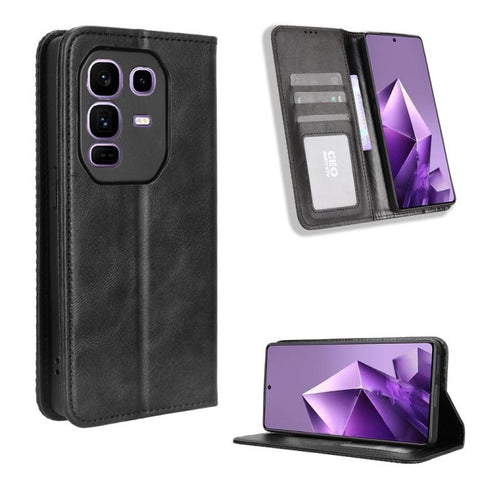 Magnetic Buckle Retro Texture Leather Phone Case, For Infinix Smart 10 / Tecno Pop 10 4G, For Infinix GT 30 Pro 5G, For Infinix Note 50s 5G, For Infinix Note 50x 5G, For Infinix Note 50 Pro+, For Infinix Note 50 4G / Note 50 Pro 4G                     ...
