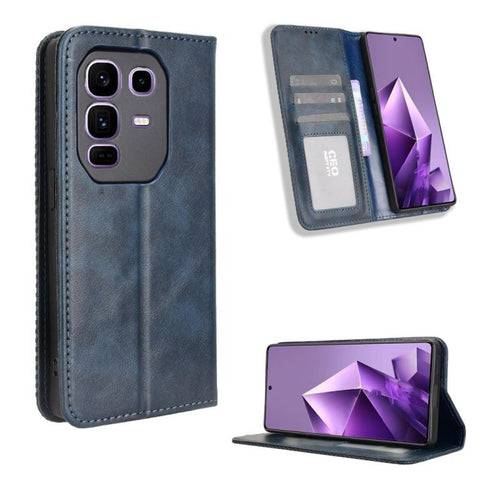 Magnetic Buckle Retro Texture Leather Phone Case, For Infinix Smart 10 / Tecno Pop 10 4G, For Infinix GT 30 Pro 5G, For Infinix Note 50s 5G, For Infinix Note 50x 5G, For Infinix Note 50 Pro+, For Infinix Note 50 4G / Note 50 Pro 4G                     ...