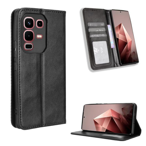 Magnetic Buckle Retro Texture Leather Phone Case, For Infinix Smart 10 / Tecno Pop 10 4G, For Infinix GT 30 Pro 5G, For Infinix Note 50s 5G, For Infinix Note 50x 5G, For Infinix Note 50 Pro+, For Infinix Note 50 4G / Note 50 Pro 4G                     ...