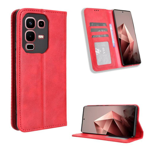 Magnetic Buckle Retro Texture Leather Phone Case, For Infinix Smart 10 / Tecno Pop 10 4G, For Infinix GT 30 Pro 5G, For Infinix Note 50s 5G, For Infinix Note 50x 5G, For Infinix Note 50 Pro+, For Infinix Note 50 4G / Note 50 Pro 4G                     ...