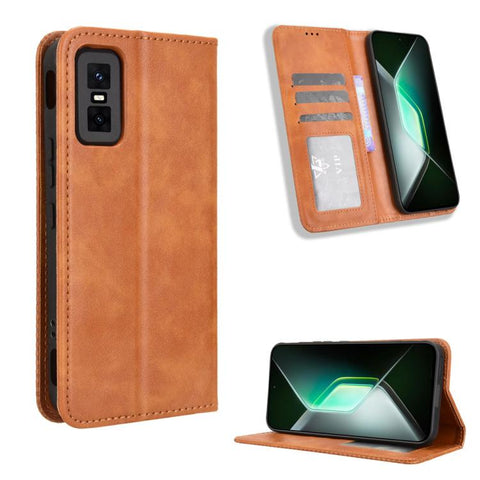 Magnetic Buckle Retro Texture Leather Phone Case, For Infinix Smart 10 / Tecno Pop 10 4G, For Infinix GT 30 Pro 5G, For Infinix Note 50s 5G, For Infinix Note 50x 5G, For Infinix Note 50 Pro+, For Infinix Note 50 4G / Note 50 Pro 4G                     ...