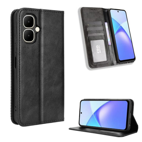 Magnetic Buckle Retro Texture Leather Phone Case, For Infinix Smart 10 / Tecno Pop 10 4G, For Infinix GT 30 Pro 5G, For Infinix Note 50s 5G, For Infinix Note 50x 5G, For Infinix Note 50 Pro+, For Infinix Note 50 4G / Note 50 Pro 4G                     ...